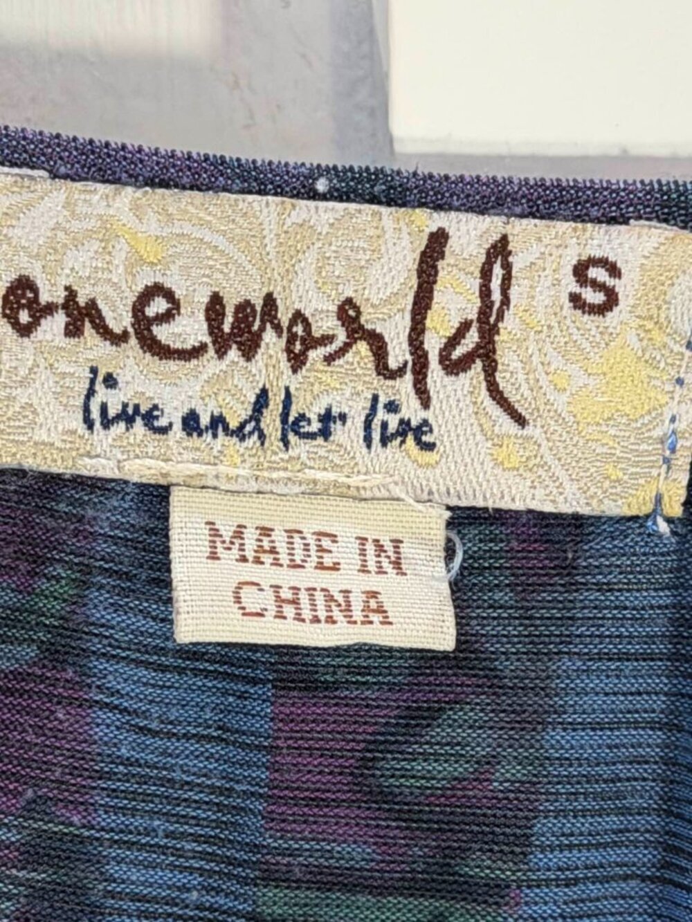 One World Tunic Top Size S Multicolor - Picture 3 of 9